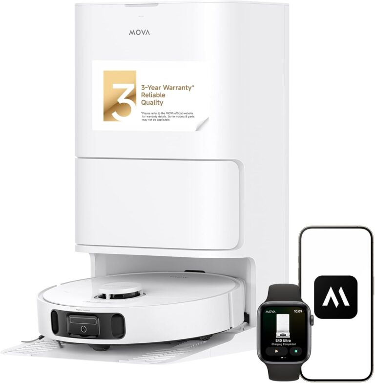 Mova E40 Ultra Robot Vacuum and Mop, 19,000Pa Suction